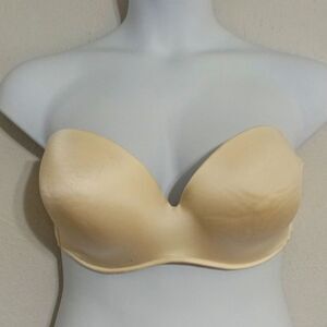 Lane Bryan Cacique Cream Color Strapless Underwire Push Up Back Hook Closure